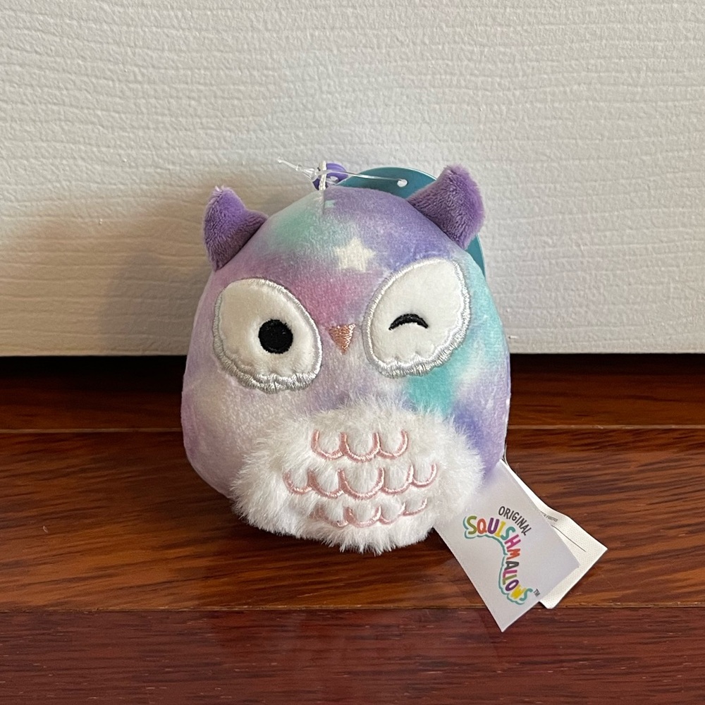 Solina the Owl 3.5” Clip Squishmallow